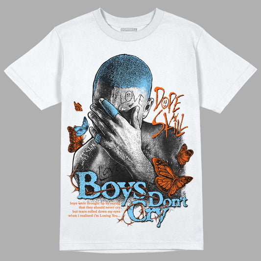 Dunk Low Futura University Blue DopeSkill T-Shirt Boys Don't Cry Graphic Streetwear - White
