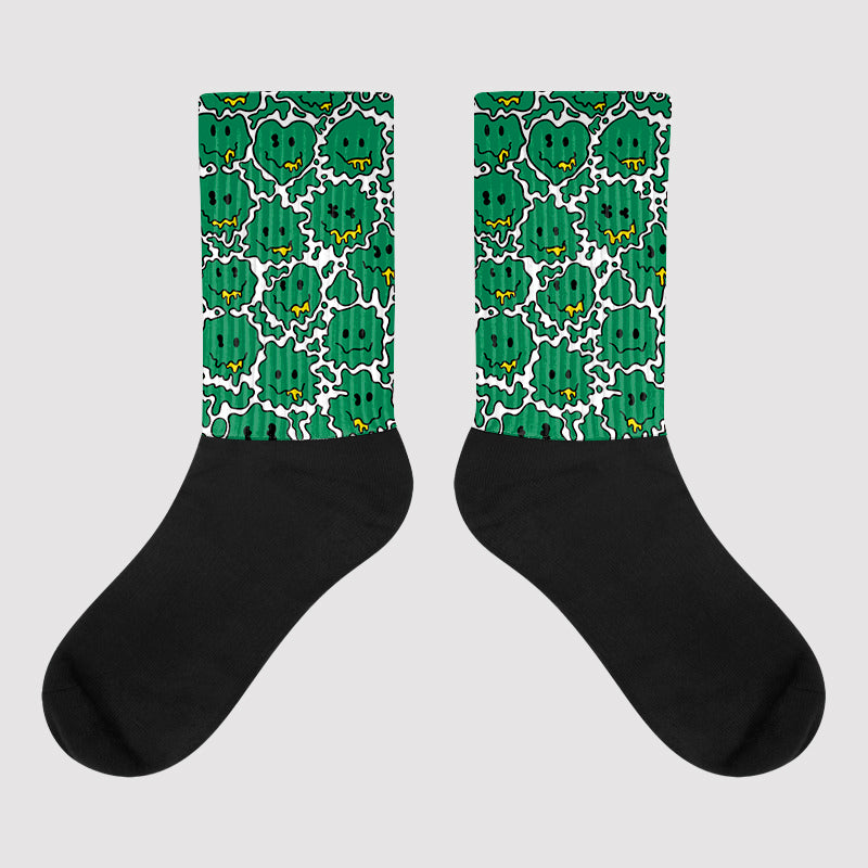 Jordan 5 “Lucky Green” DopeSkill Sublimated Socks Slime Graphic Streetwear