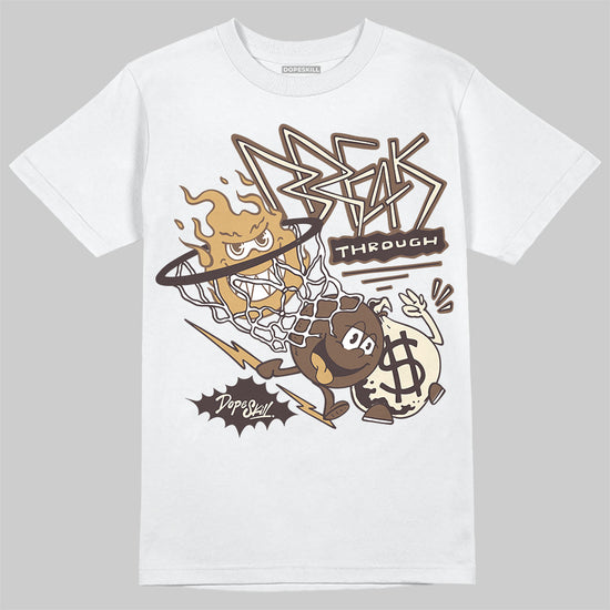 Jordan 5 “Earth/Metallic Gold” DopeSkill T-Shirt Break Through Graphic Streetwear - WHite