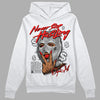 Jordan Spizike Low Bred DopeSkill Hoodie Sweatshirt Never Stop Hustling Graphic Streetwear - White 