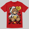 Jordan 14 Retro Ferrari (2025) DopeSkill T-Shirt Broken Bear Graphic Streetwear - red