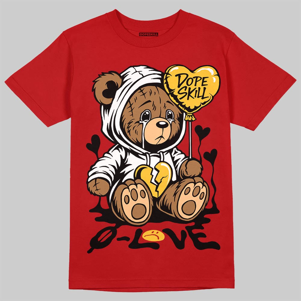 Jordan 14 Retro Ferrari (2025) DopeSkill T-Shirt Broken Bear Graphic Streetwear - red