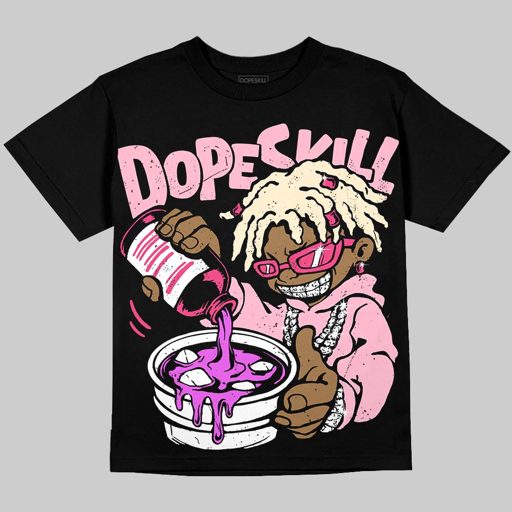 Jordan 4 Iced Carmine DopeSkill T-Shirt Pour Up Graphic Streetwear - Black