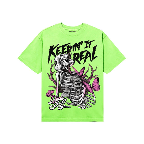 Neon Green Sneakers DopeSkill T-Shirt Keepin' It Real Graphic Streetwear - Lime