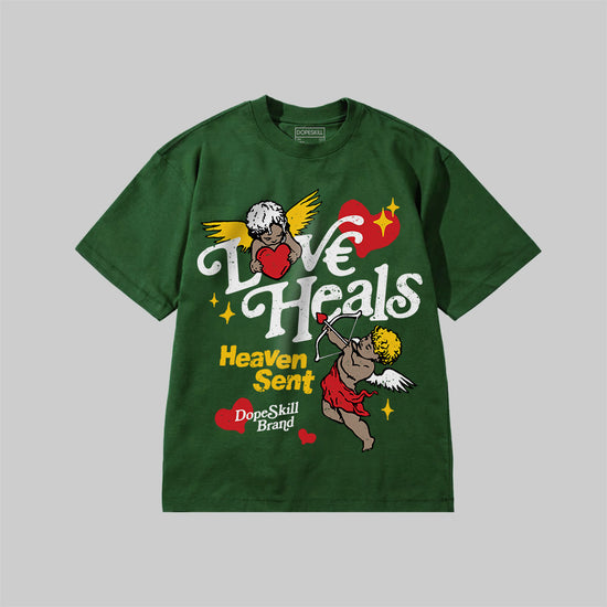 New Love Heals DopeSkill Premium T-shirt Streetwear - Moss