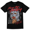Jordan 4 “Bred Reimagined” DopeSkill T-Shirt Never Stop Hustling Graphic Streetwear - Black