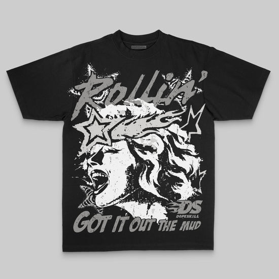 Grey Oversize Print Got It Out The Mud DopeSkill Graphic Premium T-shirt Streetwear - black