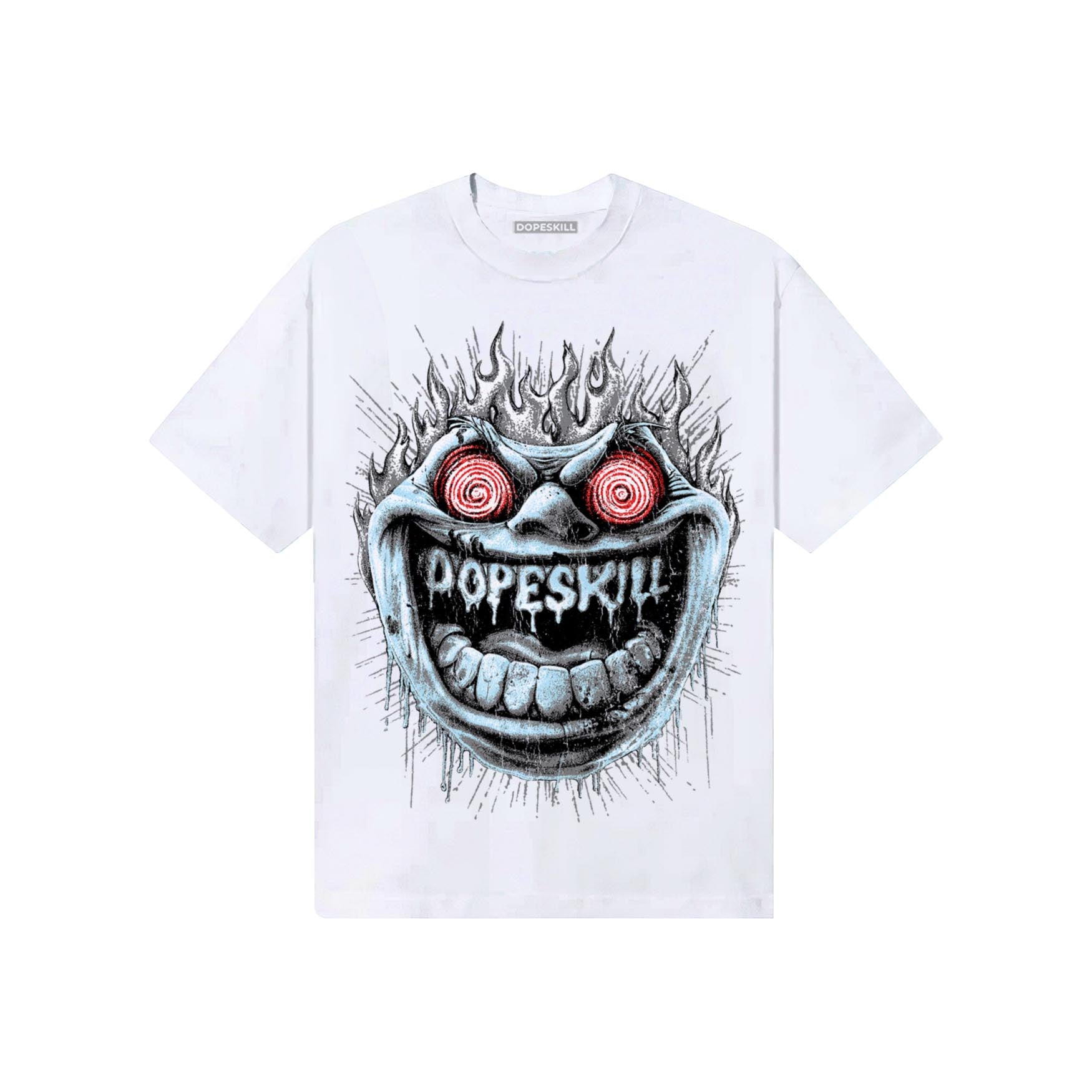 Grey Sneakers DopeSkill T-Shirt Hellfire Graphic Streetwear - White
