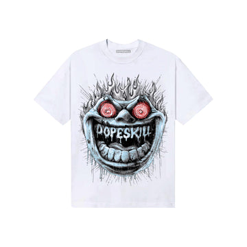 Grey Sneakers DopeSkill T-Shirt Hellfire Graphic Streetwear - White