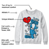 Military Blue 4s DopeSkill Sweatshirt Love Sick Graphic