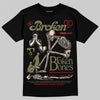 Travis Scott x Jordan 1 Medium Olive DopeSkill T-Shirt Broken Bones Graphic Streetwear - Black