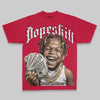 Money Loves Me Oversize Print DopeSkill T-shirt Streetwear - Red
