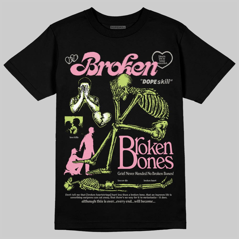 Chase B x Travis Scott x Jordan Jumpman Jack DopeSkill T-Shirt Broken Bones Graphic Streetwear - black