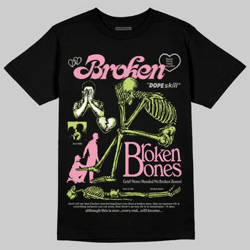 Chase B x Travis Scott x Jordan Jumpman Jack DopeSkill T-Shirt Broken Bones Graphic Streetwear - black