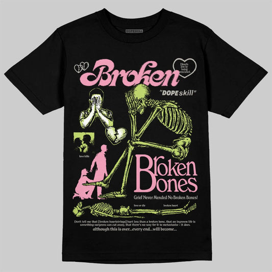 Chase B x Travis Scott x Jordan Jumpman Jack DopeSkill T-Shirt Broken Bones Graphic Streetwear - black