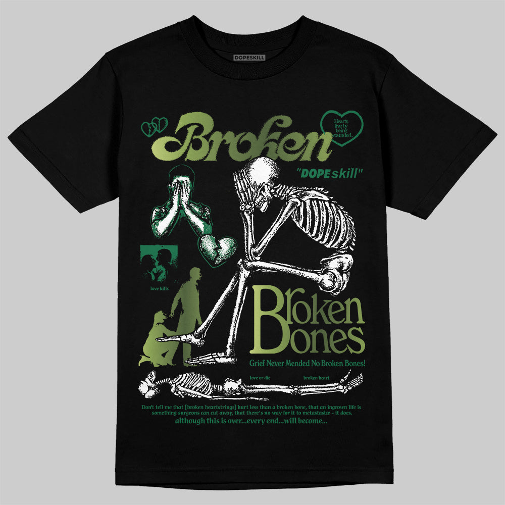 Foamposite Pro 'Pine Green' DopeSkill T-Shirt Broken Bones Graphic Streetwear - Black