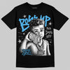 Jordan 14 Black and University Blue DopeSkill T-Shirt Boss Up Graphic Streetwear - Black