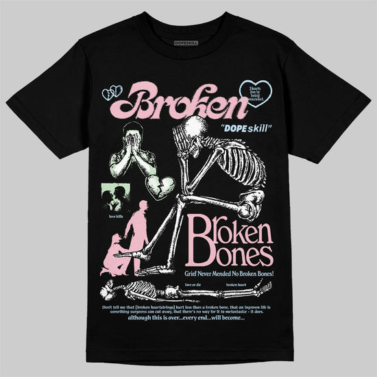 Jordan 4 Retro Valentine's Day (2026) (GS) DopeSkill T-Shirt Broken Bones Graphic Streetwear - black
