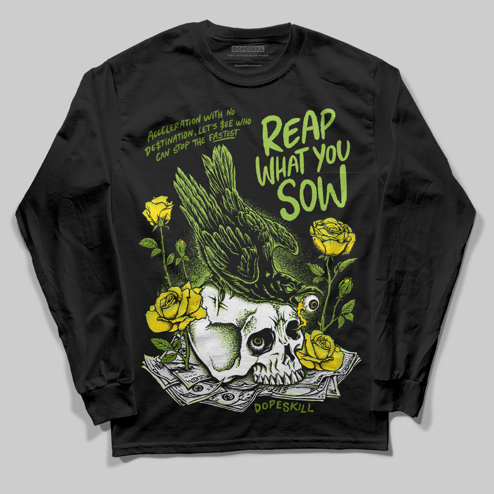 Dunk Low 'Chlorophyll' DopeSkill Long Sleeve T-Shirt Reap What You Sow Graphic Streetwear - Black