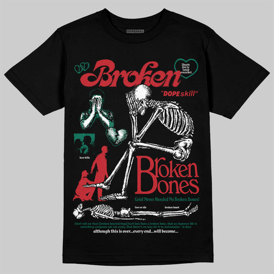 Jordan 5 ‘El Grito’ DopeSkill T-Shirt Broken Bones Graphic Streetwear - Black