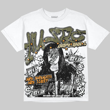 Olive Sneakers DopeSkill Oversize Print T-Shirt No Money No Lust Graphic Streetwear