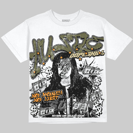 Olive Sneakers DopeSkill Oversize Print T-Shirt No Money No Lust Graphic Streetwear