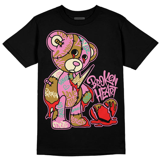 Parris Goebel x WMNS Dunk Low 'Playful Pink’ DopeSkill T-Shirt Broken Heart Graphic Streetwear - Black 