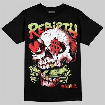 Jordan 4 GS “Black/Infrared 23” DopeSkill T-Shirt Rebirth Graphic Streetwear - Black