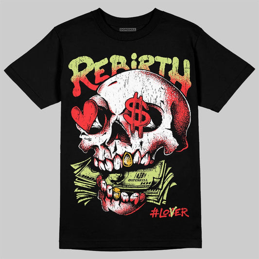 Jordan 4 GS “Black/Infrared 23” DopeSkill T-Shirt Rebirth Graphic Streetwear - Black
