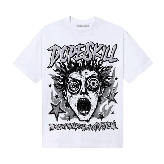 Grey Sneakers DopeSkill T-Shirt Root of Evil Graphic Streetwear - White