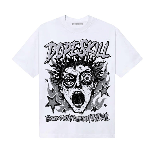 Grey Sneakers DopeSkill T-Shirt Root of Evil Graphic Streetwear - White