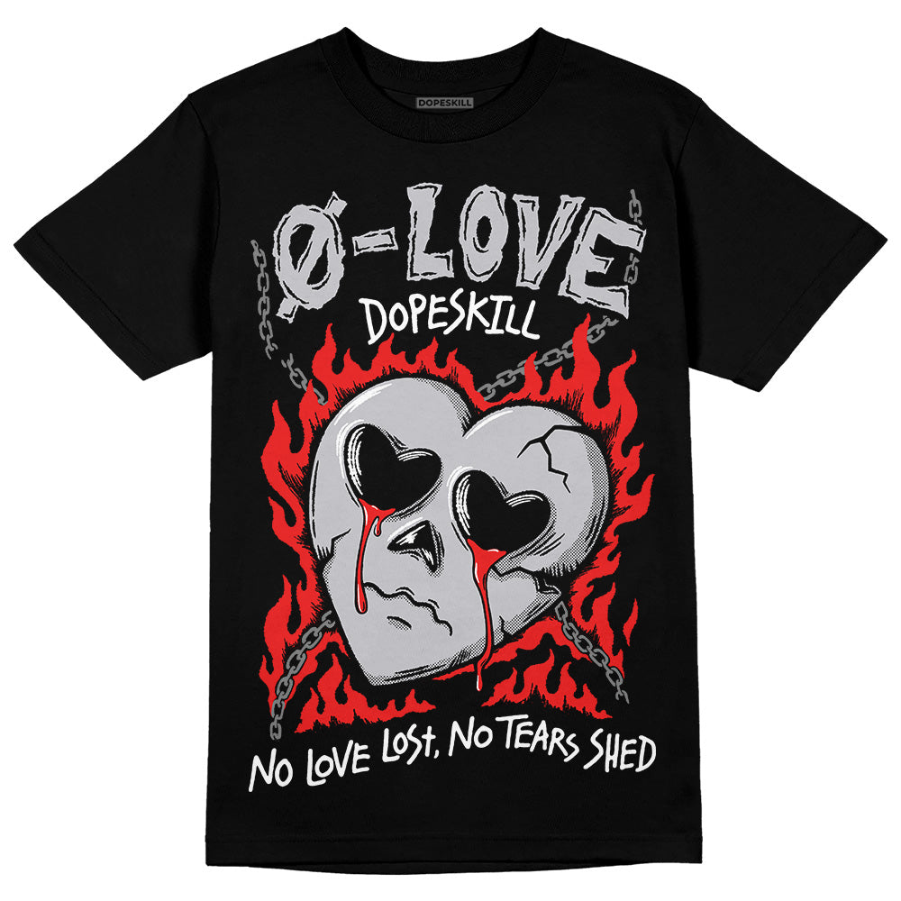 Grey Sneakers DopeSkill T-Shirt Crying Heart Graphic Streetwear - Black