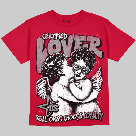 Jordan 4 Retro Toro Bravo DopeSkill Oversize Print T-Shirt Real Ones Choose Loyalty Graphic Streetwear - Red