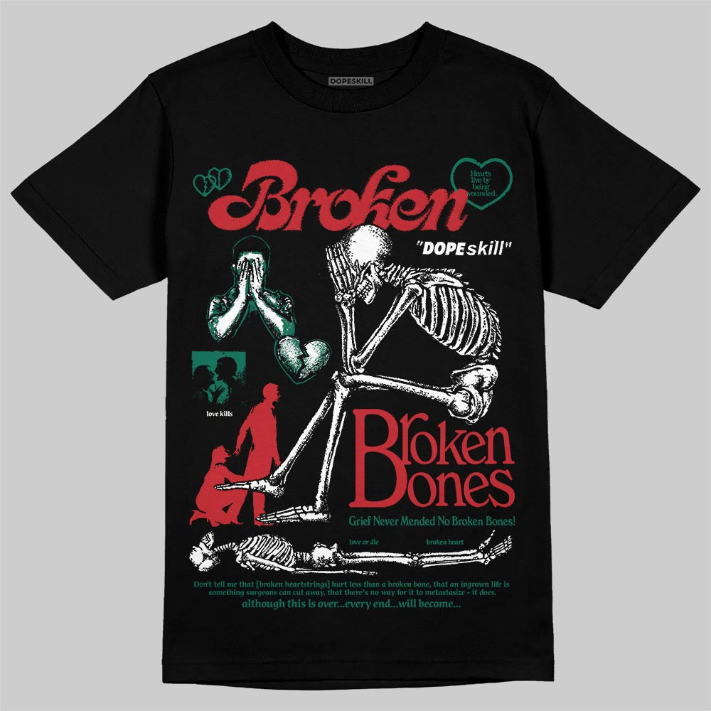 Jordan 3 Mexico 'El Vuelo' DopeSkill T-Shirt Broken Bones Graphic Streetwear - Black
