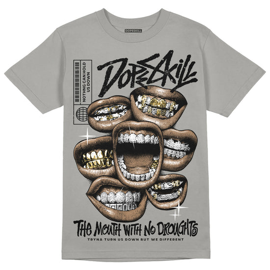 Grey Sneakers DopeSkill Grey T-Shirt The Mouth With No Droughts Graphic Streetwear