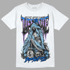 Jordan 7 Retro Chambray DopeSkill T-Shirt Life or Die Graphic Streetwear - White