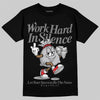 Grey Sneakers DopeSkill T-Shirt Work Hard In Silence Graphic Streetwear - Black
