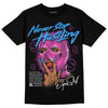 Jordan 4 GS “Hyper Violet” DopeSkill T-Shirt Never Stop Hustling Graphic Streetwear - Black