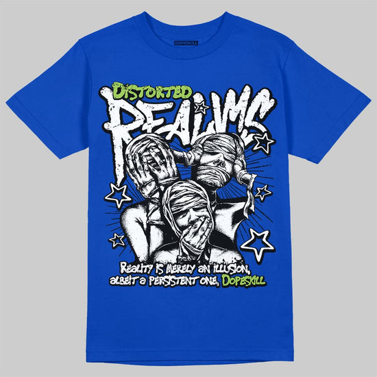 Air Griffey Max 1 Varsity Royal and Volt DopeSkill T-Shirt Distorted Realms Graphic Streetwear - Royal 