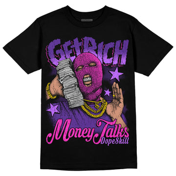 PURPLE Sneakers DopeSkill T-Shirt Get Rich Graphic Streetwear - Black