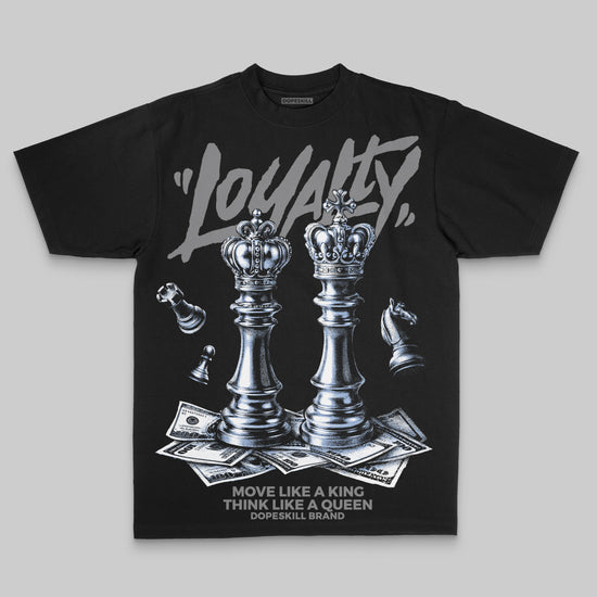 Grey Sneakers Oversize Print 'Loyalty' DopeSkill Graphic T-shirt Streetwear - Black