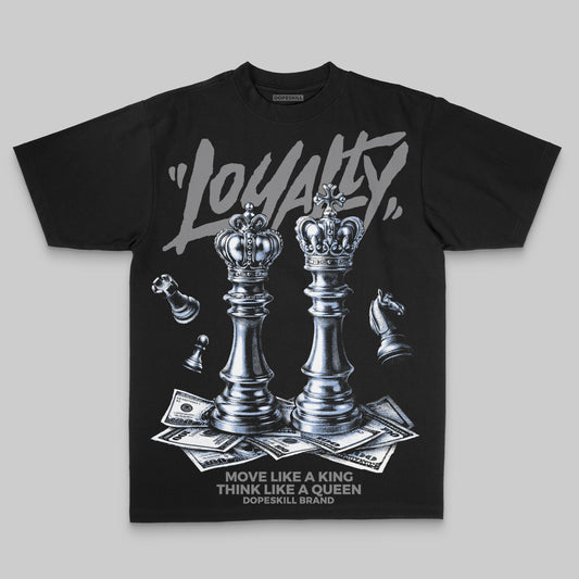 Grey Sneakers Oversize Print 'Loyalty' DopeSkill Graphic T-shirt Streetwear - Black
