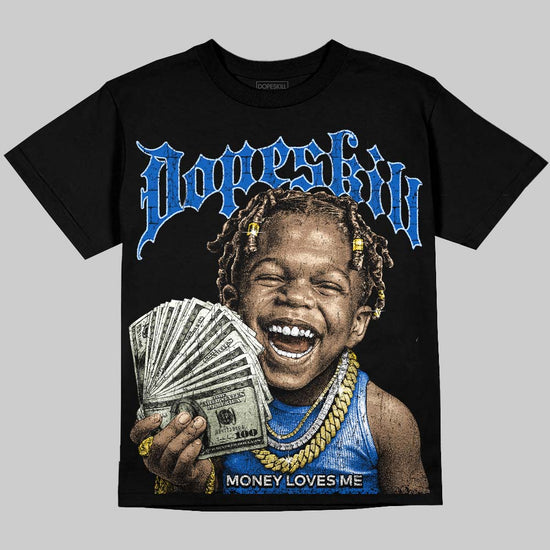 Jordan 11 "Space Jam" (2026) DopeSkill Oversize Print T-Shirt Money Loves Me Graphic Streetwear - Black