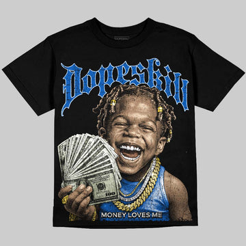 Jordan 11 "Space Jam" (2026) DopeSkill Oversize Print T-Shirt Money Loves Me Graphic Streetwear - Black