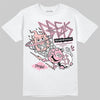 AMIRI White & Pink Stars Court Sneakers DopeSkill T-Shirt Break Through Graphic Streetwear - White