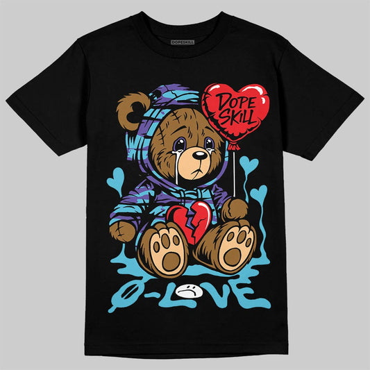 Jordan 8 Retro 'Aqua' 2025 DopeSkill T-Shirt Broken Bear Graphic Streetwear - Black