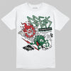 Jordan 13 GS “Pine Green” DopeSkill T-Shirt Break Through Graphic Streetwear - White