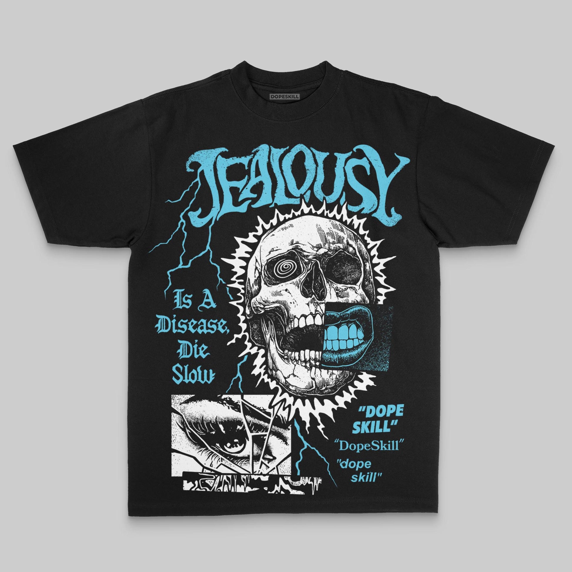 Jordan 11 Retro Gamma Blue (2025) DopeSkill Premium T-Shirt Jealousy Graphic Streetwear - Black