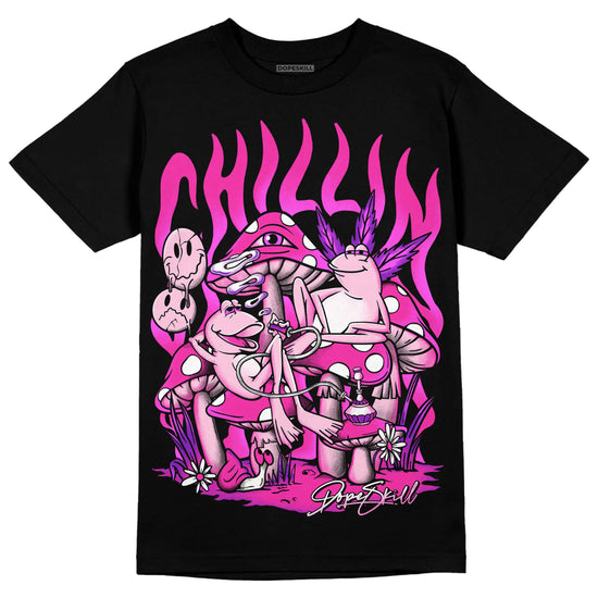 Pink Sneakers DopeSkill T-Shirt Chillin Graphic Streetwear - Black