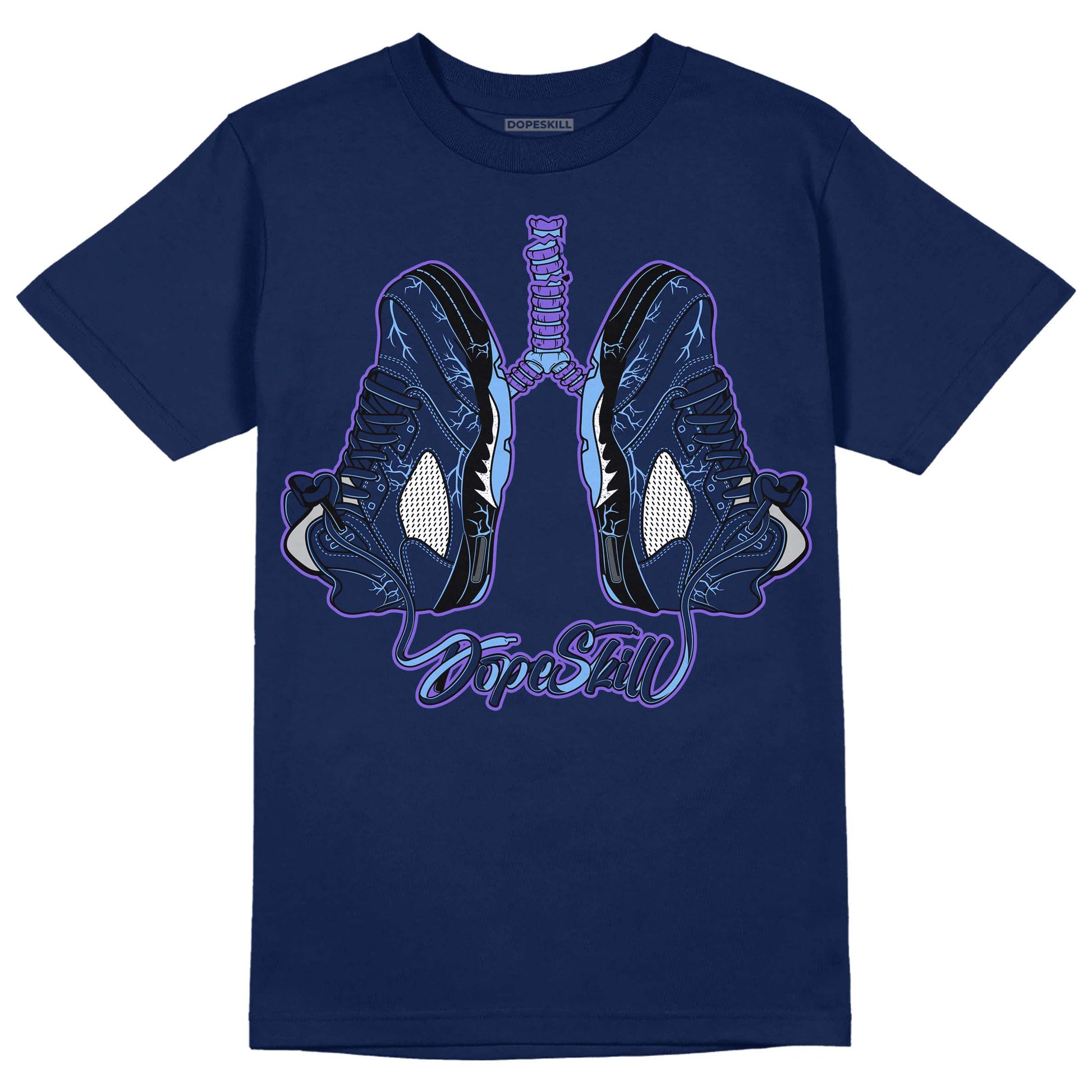 Jordan 5 SE “Georgetown” DopeSkill Midnight Navy T-Shirt Breathe Graphic Streetwear